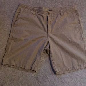 Khaki shorts.